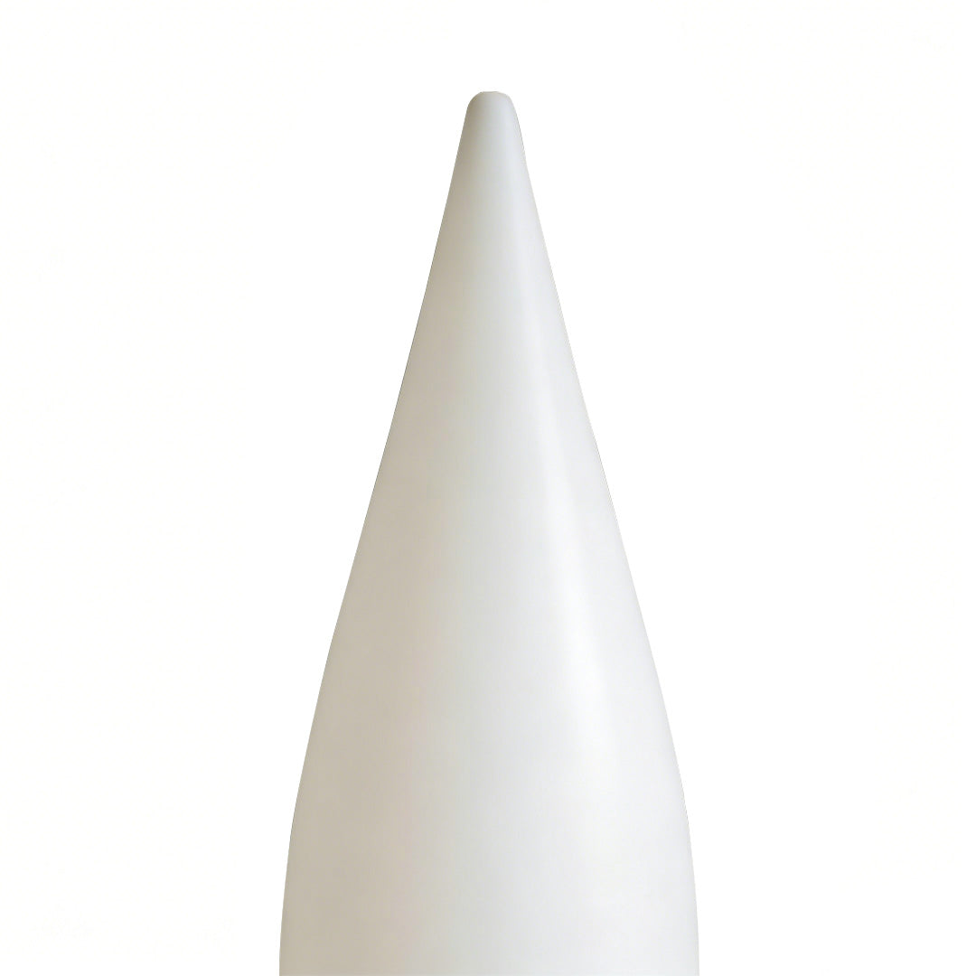 Teardrop Glow Outdoor Floor Lamp, White Sculptural Landscape Light 13