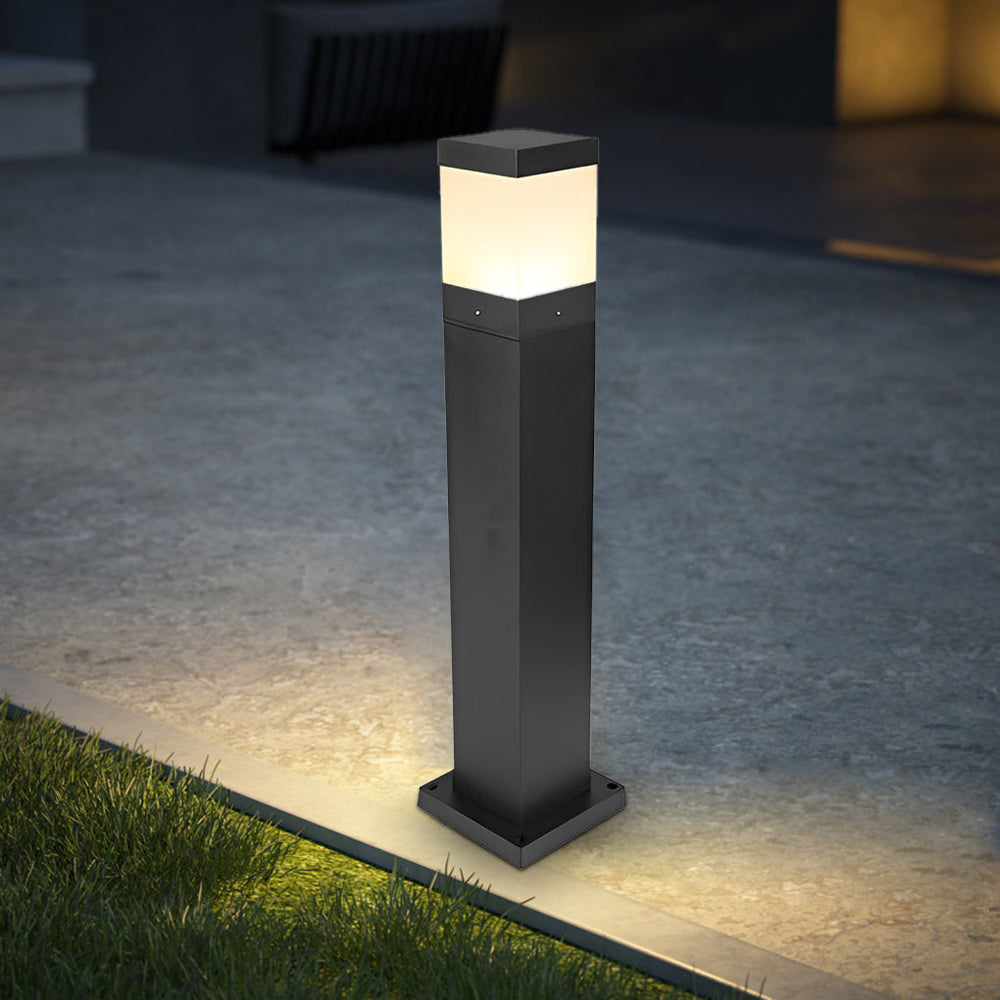 Square COB Bollard Light, Commercial Grade Walkway Fixture, view 6
