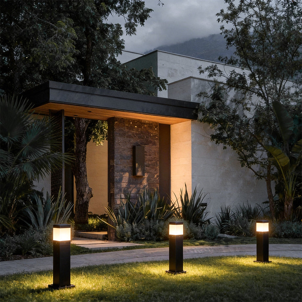 Square COB Bollard Light, Commercial Grade Walkway Fixture