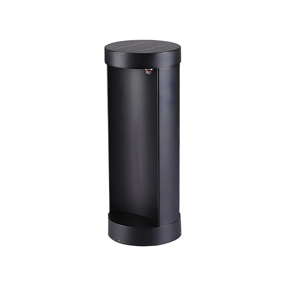 Cylinder Lawn Post Light, Solar or Hardwired Garden Fixture, view 17