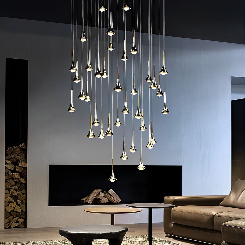 Teardrop Mini Pendant Light, Metal and Acrylic Kitchen Island Light 9