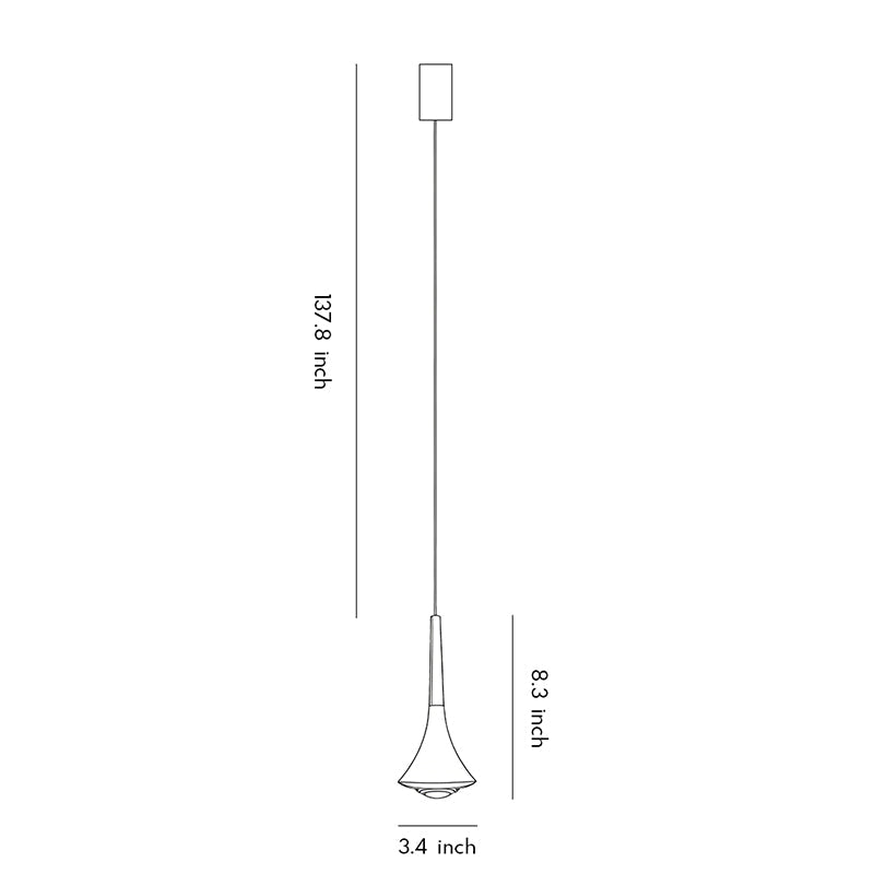 Teardrop Mini Pendant Light, Metal and Acrylic Kitchen Island Light 15