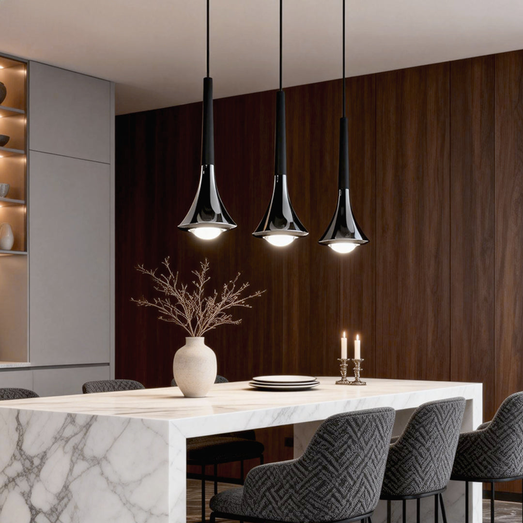 Teardrop Mini Pendant Light, Metal and Acrylic Kitchen Island Light 8