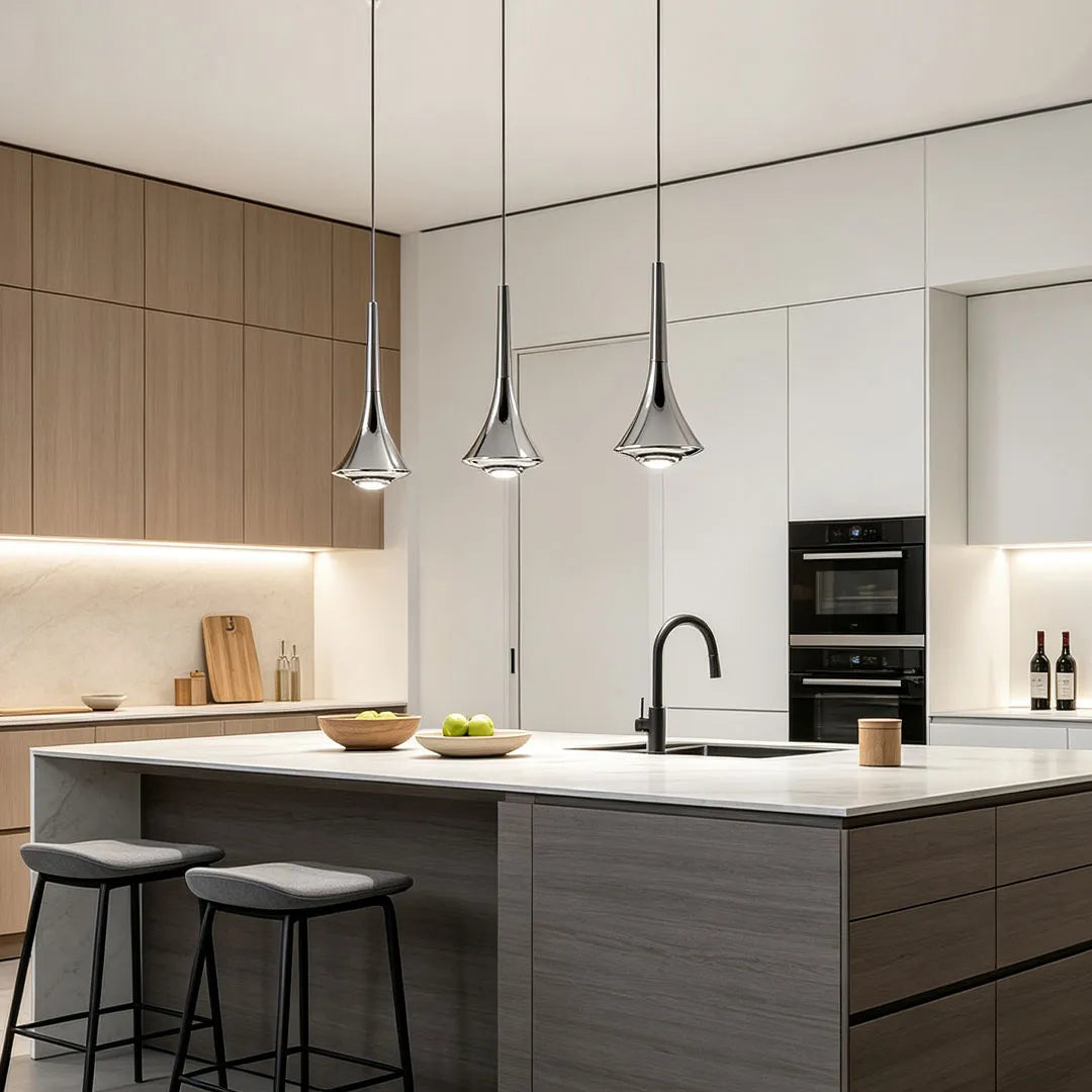 Teardrop Mini Pendant Light, Metal and Acrylic Kitchen Island Light 3