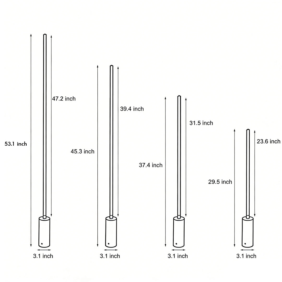 Slim Linear Light Bar Garden Lamp, Stainless Steel Path Light 18