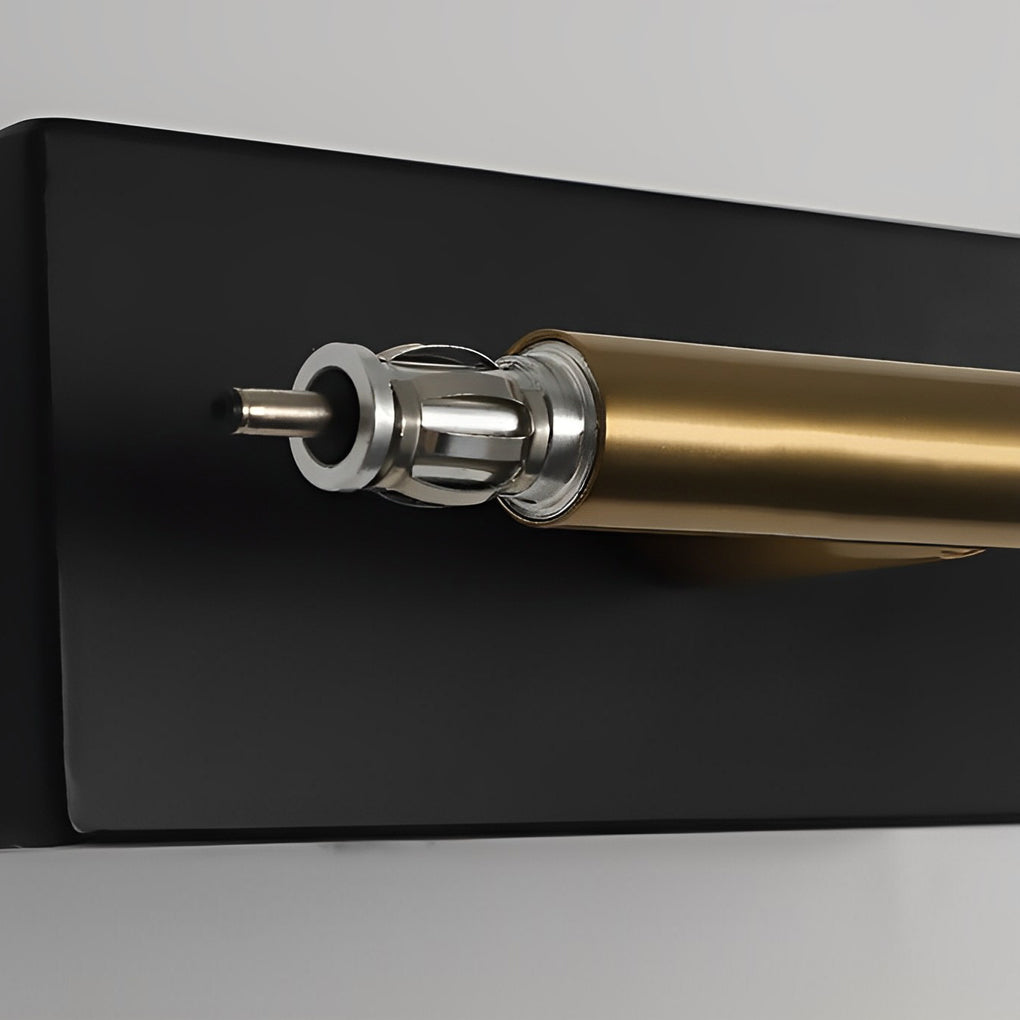 Slender Rod Vanity Light, Black and Gold LED Bath Bar