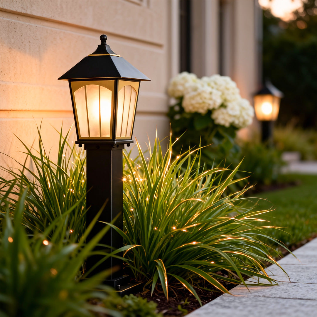 Copper Garden Path Light, Brushed Gold Copper Landscape Light