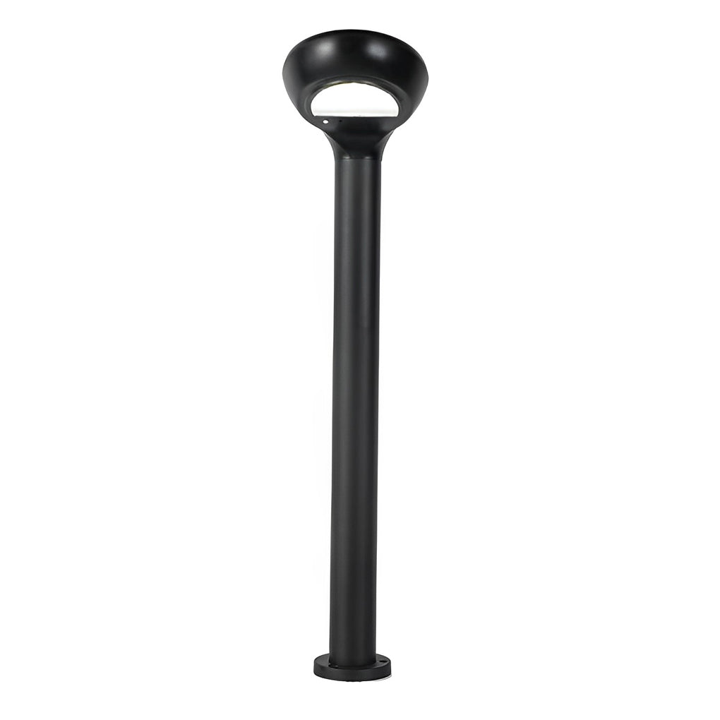 Curved Solar Bollard Light, Hooded Aluminum Garden Light, view 14