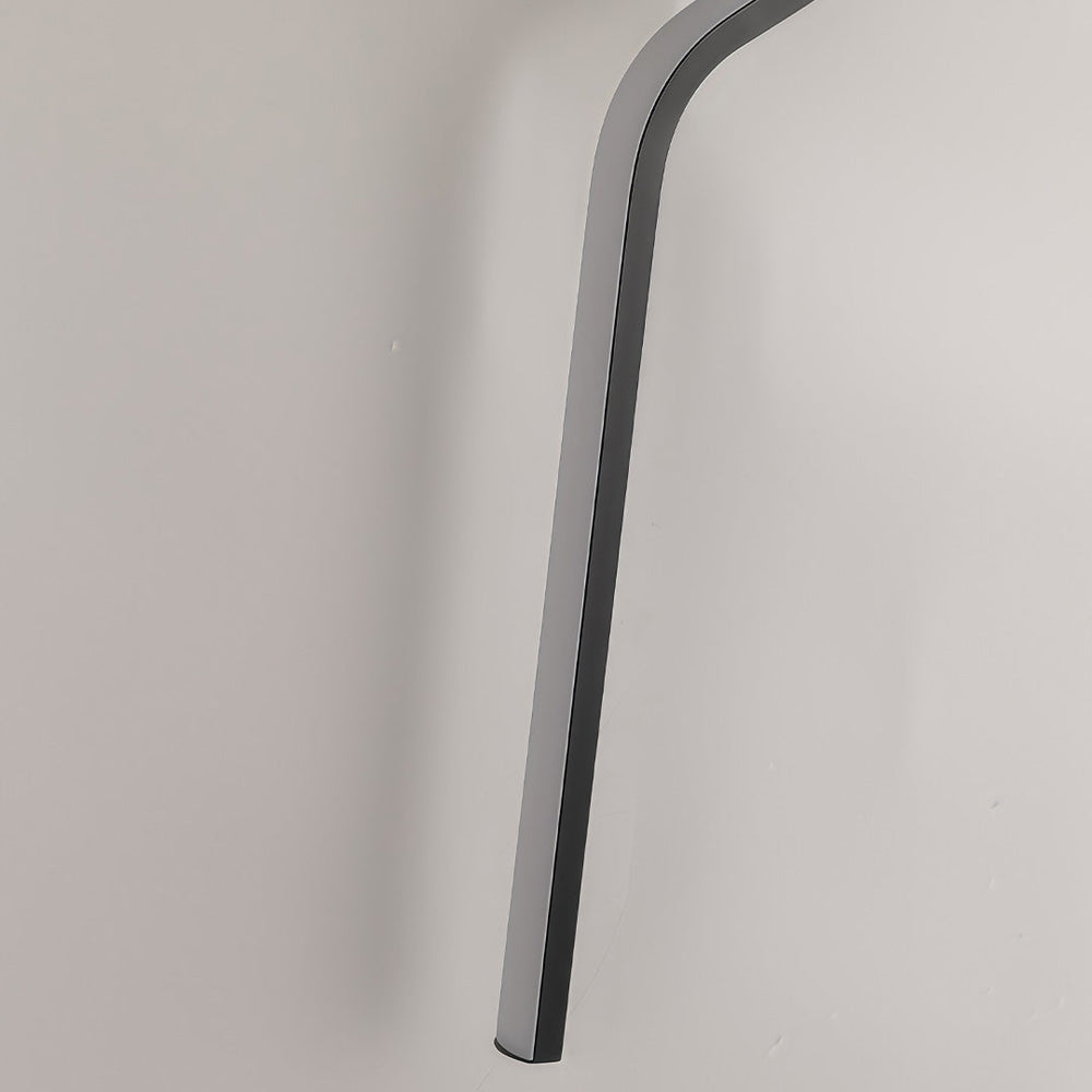 Wave Curve Wall Sconce, Black Aluminum Linear Light