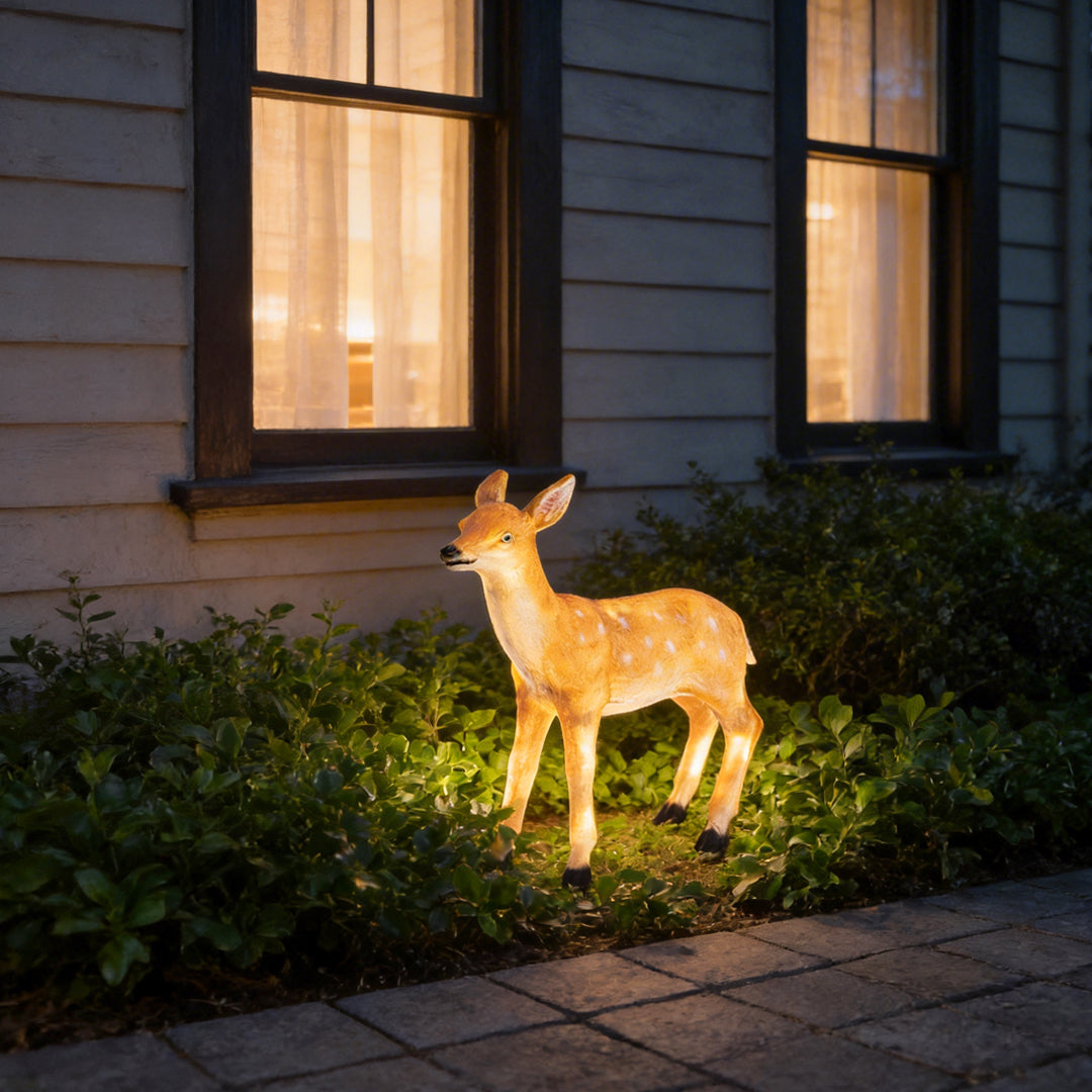 Standing Deer Garden Light, Resin Sculpture Landscape Light