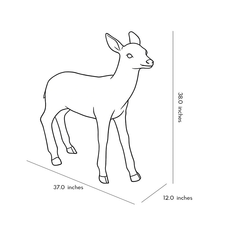 Standing Deer Garden Light, Resin Sculpture Landscape Light