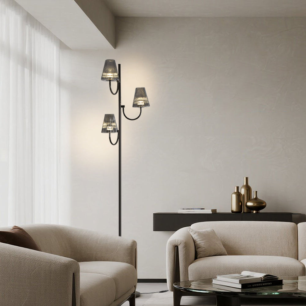 Minimalist Black Floor Lamp, Contemporary Standing Accent Light, view 3