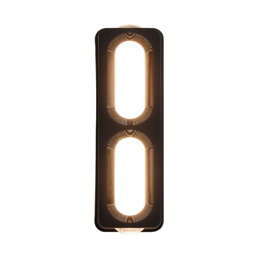 Portal Up and Down Outdoor Wall Light, Black Aluminum Sconce