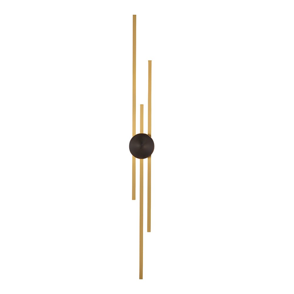 Triple Bar Linear Sconce, Iron and Acrylic Wall Light