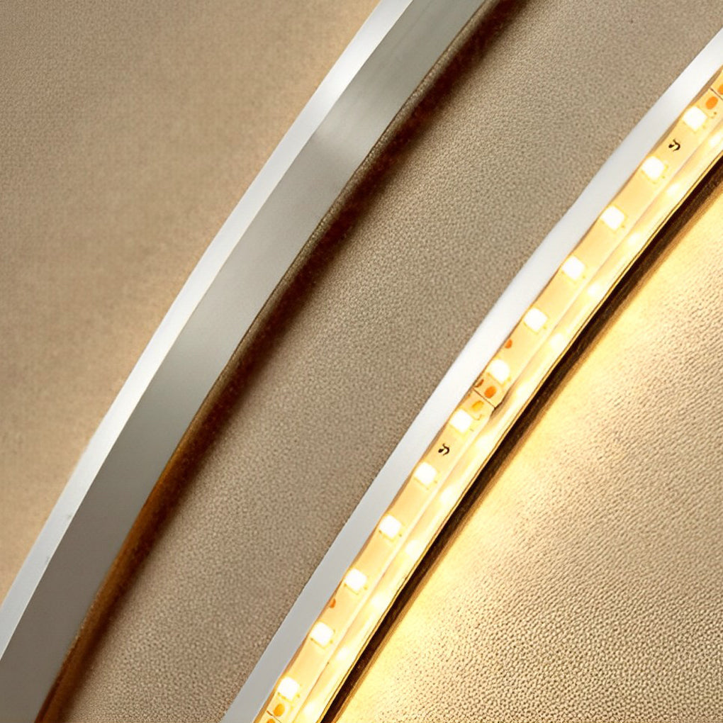 Gilded Feather Wall Light, White Resin LED Wall Art Sconce