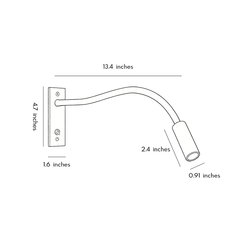 Flexible Swing Arm Wall Mount Light