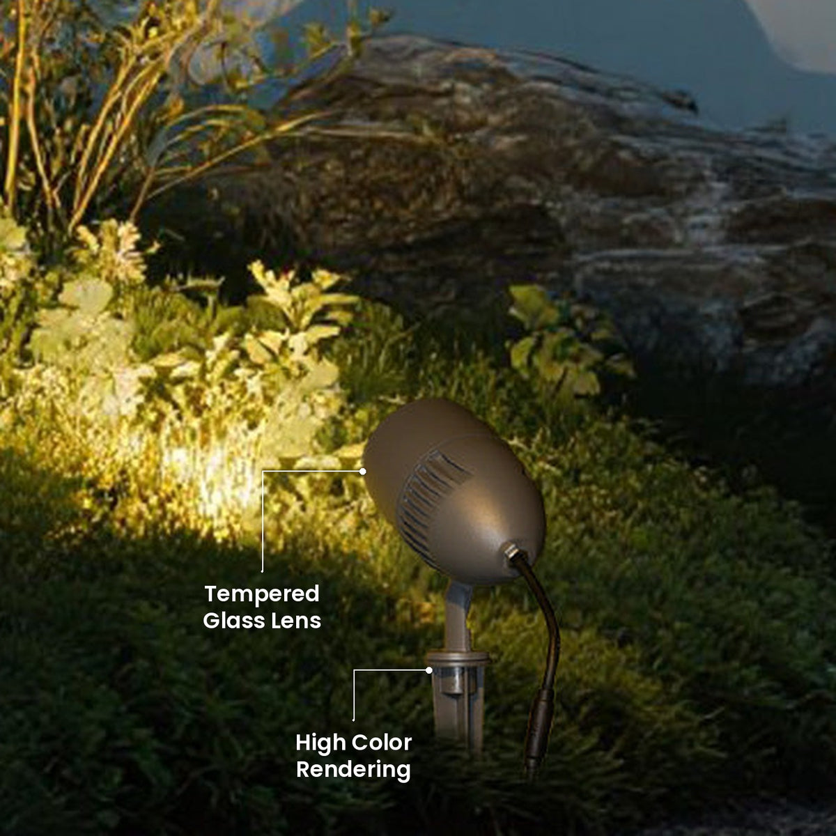 Minimalist Flood Spotlight: High Color Rendering, Tempered Glass Lens