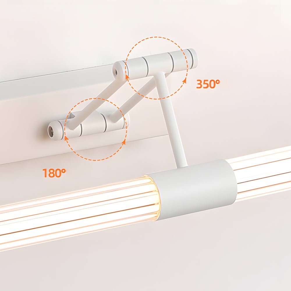 Swing Arm Vanity Light Bar, Slim Acrylic Bathroom Wall Light