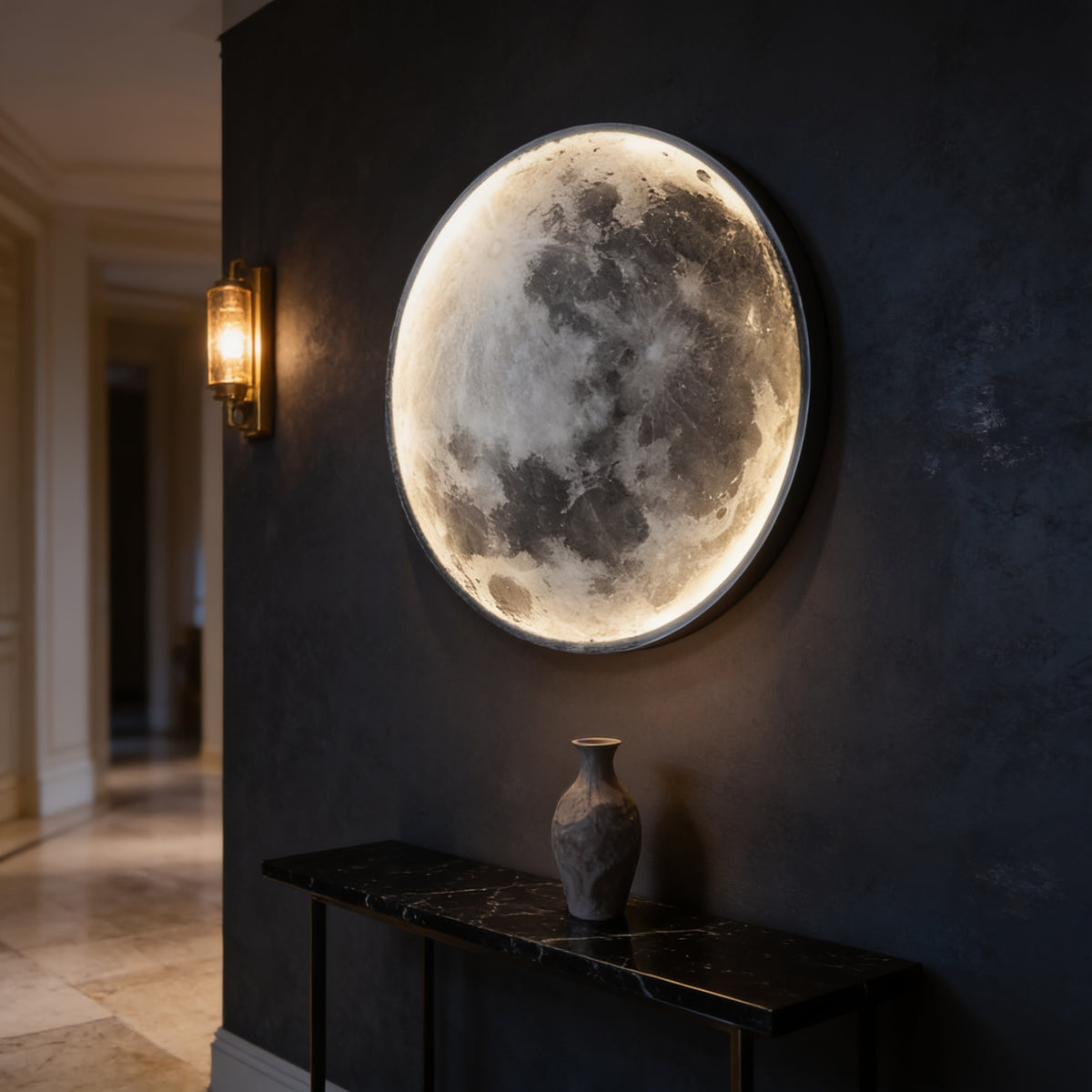 Full Moon Wall Lamp, 23.6 in, Warm White