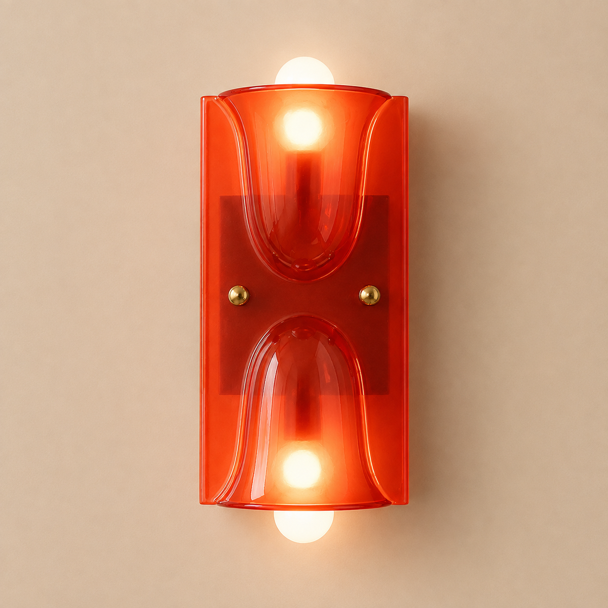 Sculptural Resin Up and Down Wall Sconce, Organic Glow