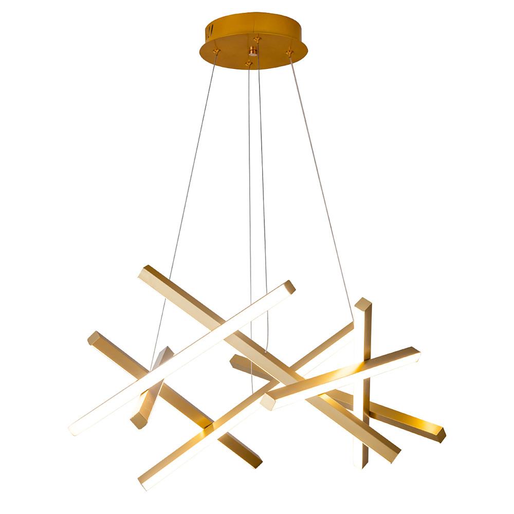 Geometric Cross Sputnik Chandelier, Iron and Acrylic LED