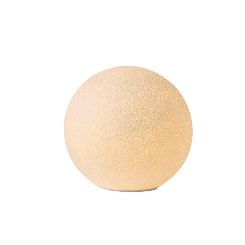 Full Moon Globe Pillar Light, White Resin Post Cap Light 8