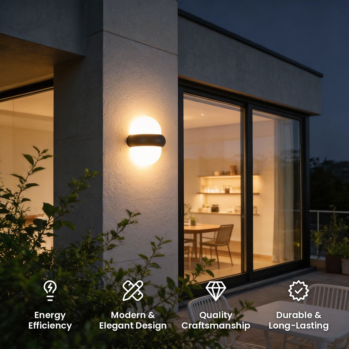 Globe Up and Down Wall Sconce: energy efficiency, modern and elegant design, quality craftsmanship, durable and long-lasting