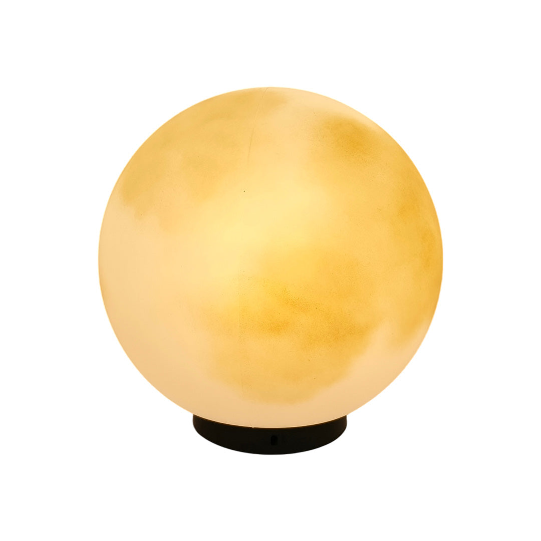 Moon Globe Pillar Light, Textured Resin Outdoor Garden Light 20