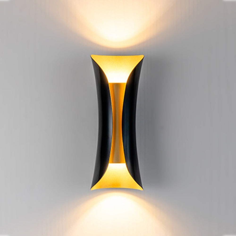Hourglass Up and Down Sconce, Stainless Steel Wall Light