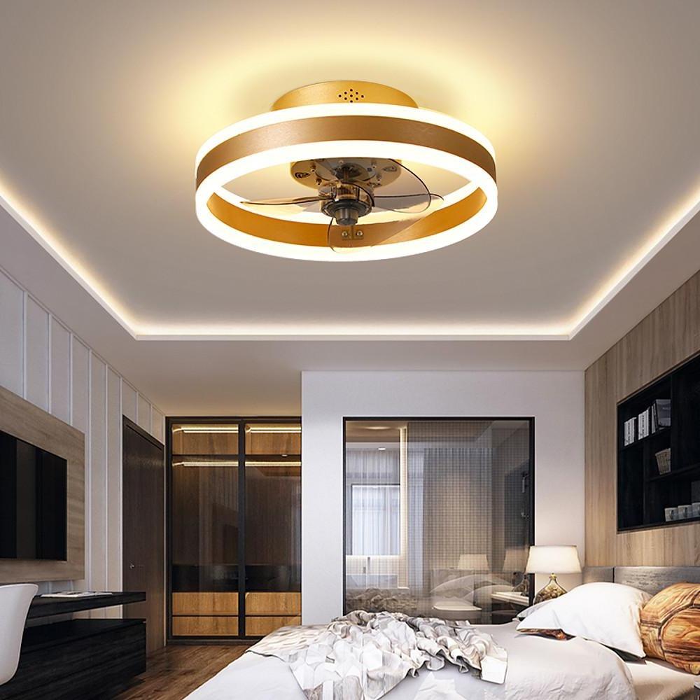 Halo Ring Ceiling Fan with Light, Low Profile Flush Mount Fan 3