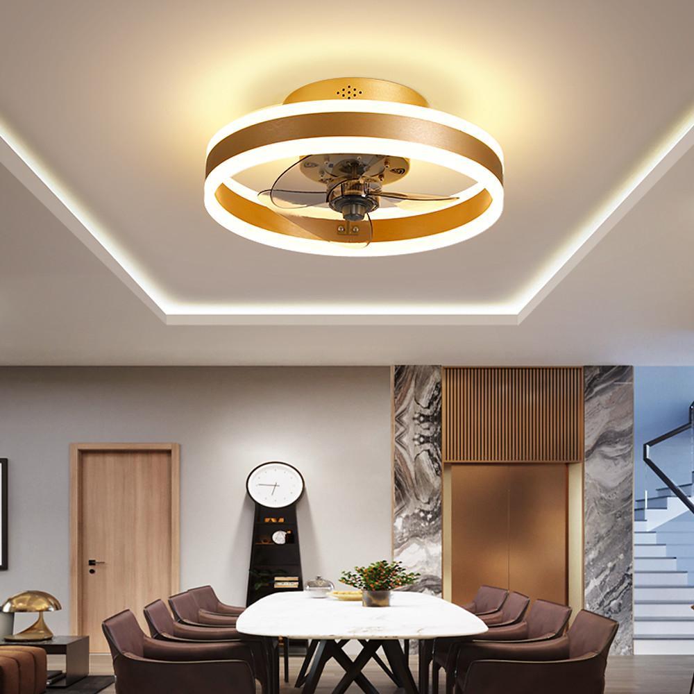 Halo Ring Ceiling Fan with Light, Low Profile Flush Mount Fan 6