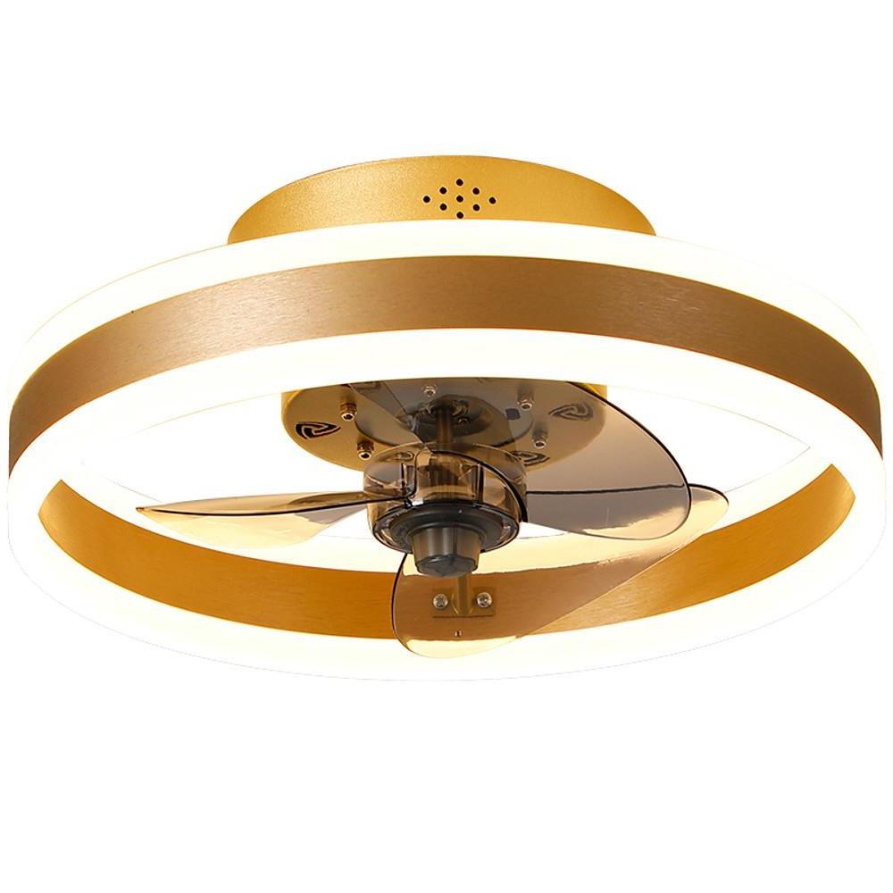 Halo Ring Ceiling Fan with Light, Low Profile Flush Mount Fan 11