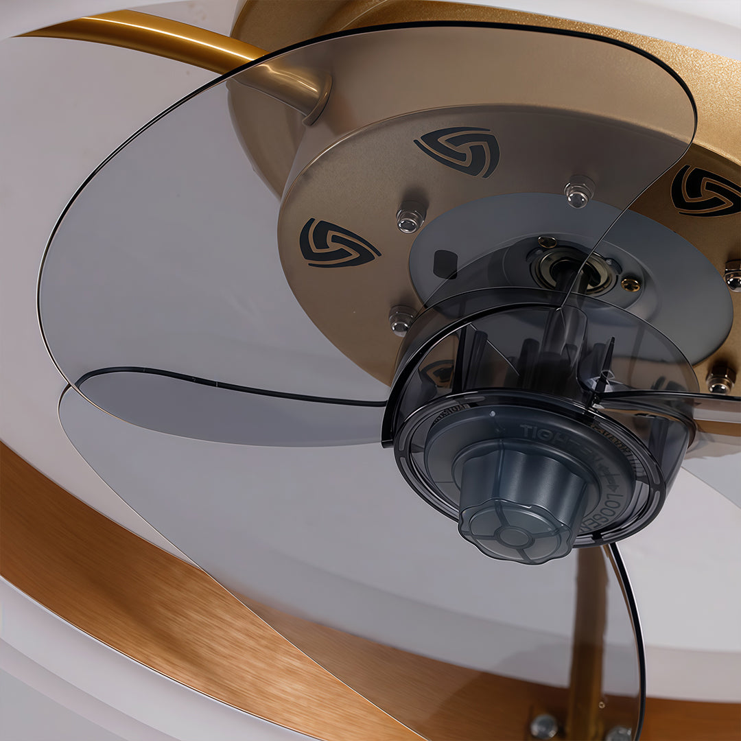 Halo Ring Ceiling Fan with Light, Low Profile Flush Mount Fan 8