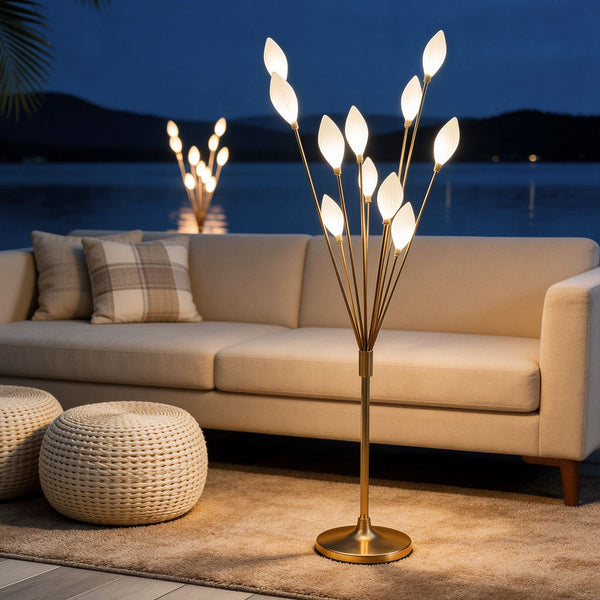 Olive Branch Floor Light Set