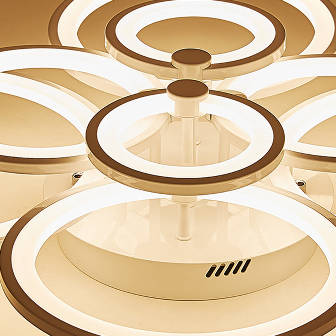 Overlapping Rings LED Ceiling Light, Acrylic Semi Flush Mount 10