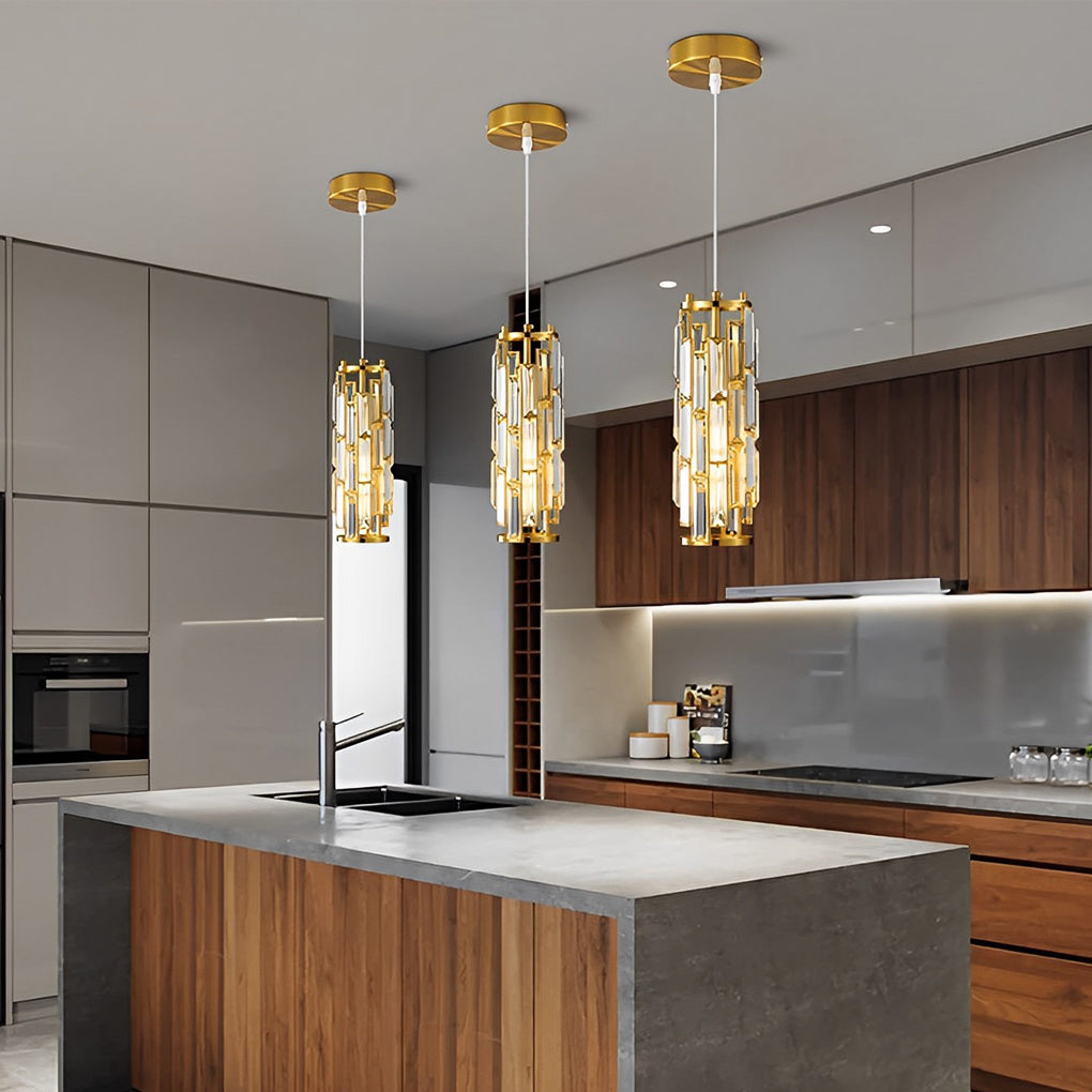 Mini Crystal Pendant Light, Creative Art Island Fixture, view 8