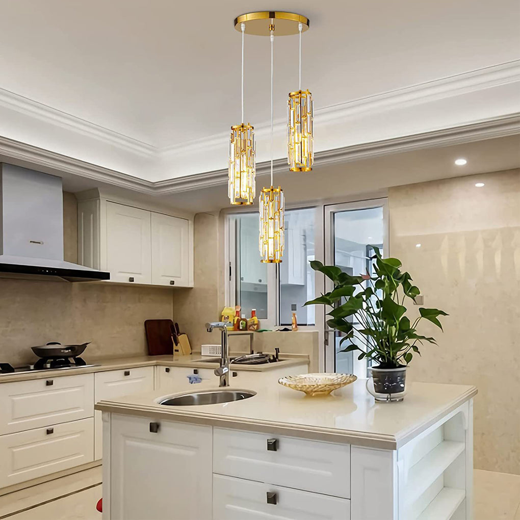 Mini Crystal Pendant Light, Creative Art Island Fixture, view 11