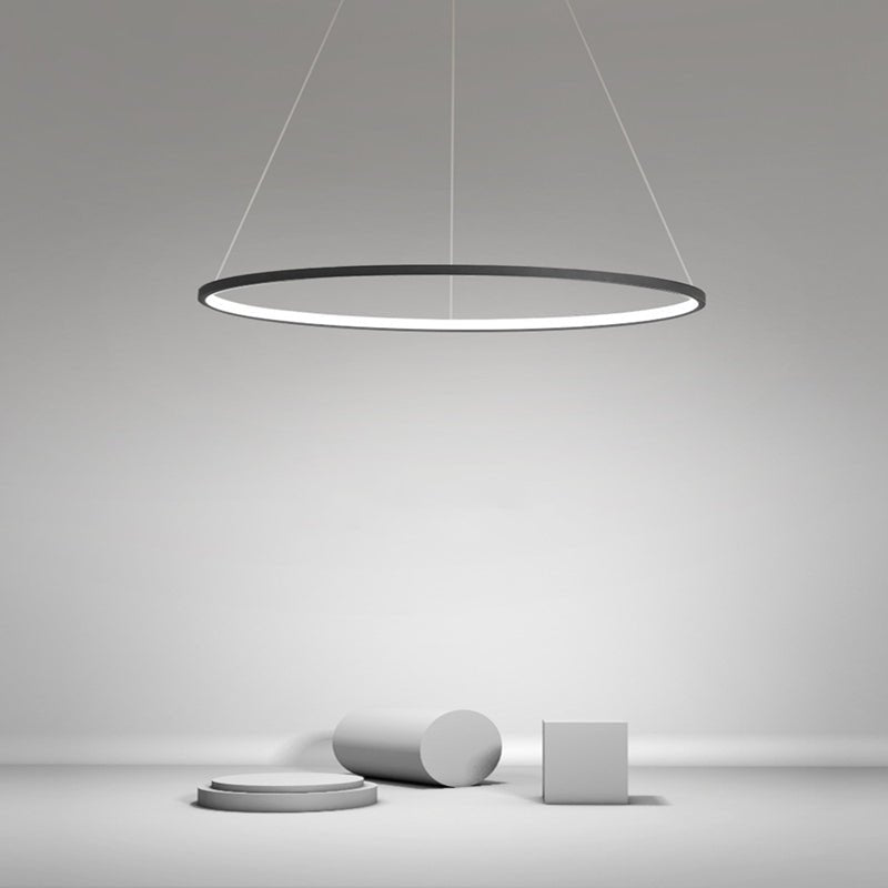 Circle Linear Chandelier, LED Ring Ceiling Light