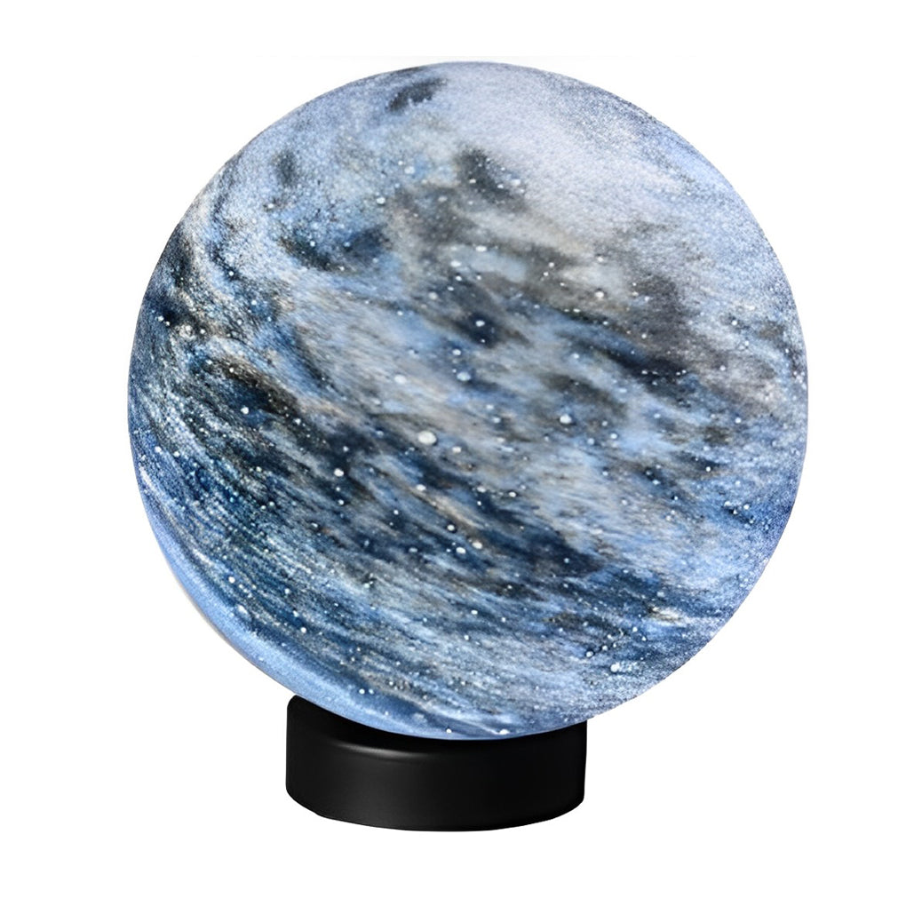 Planet Glass Globe Pillar Light, Die Cast Aluminum Post Light 9