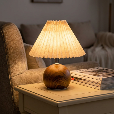 Nordic Pleated Fabric LED Table Lamp