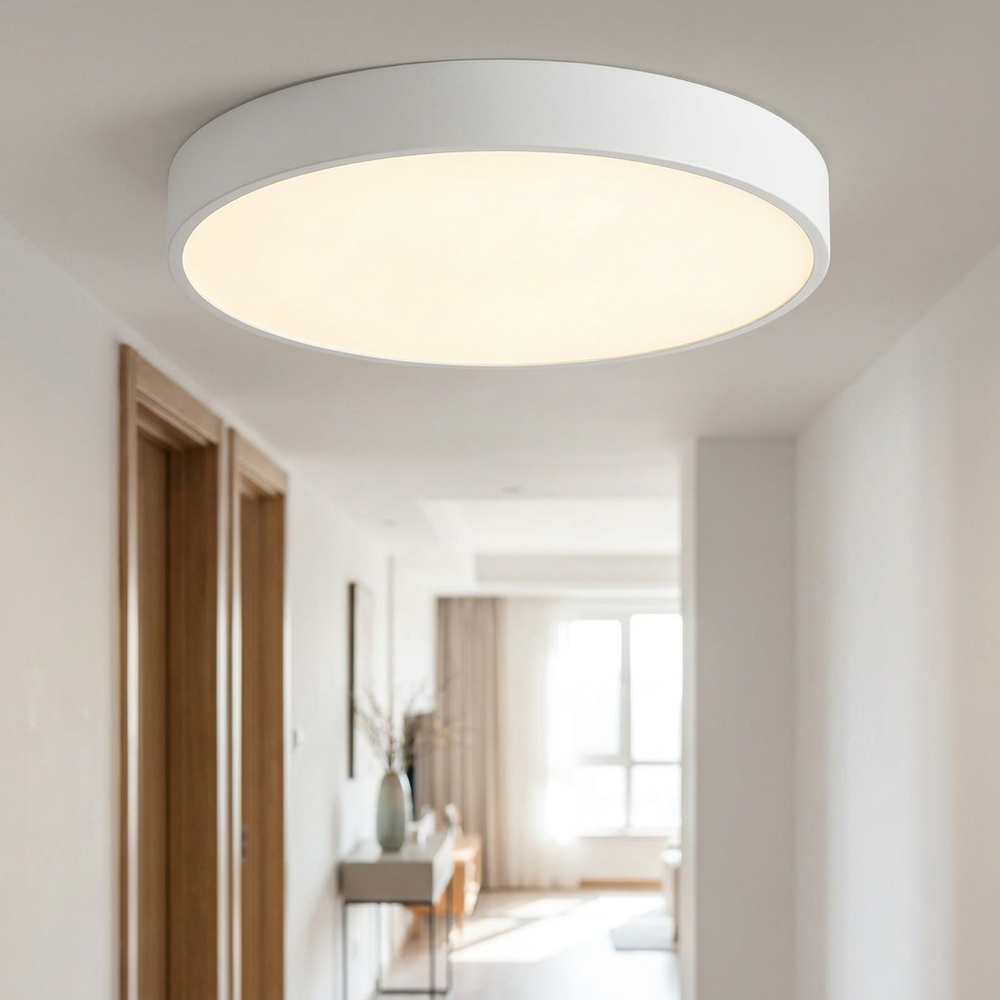 Modern LED Flush Mount Ceiling Light in a hallway