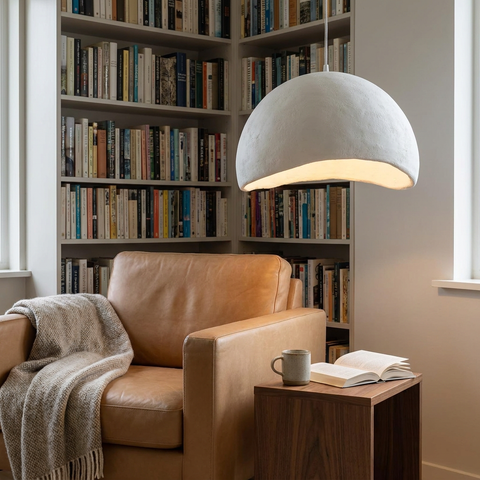 Wabi Sabi Oversized Dome Pendant Light