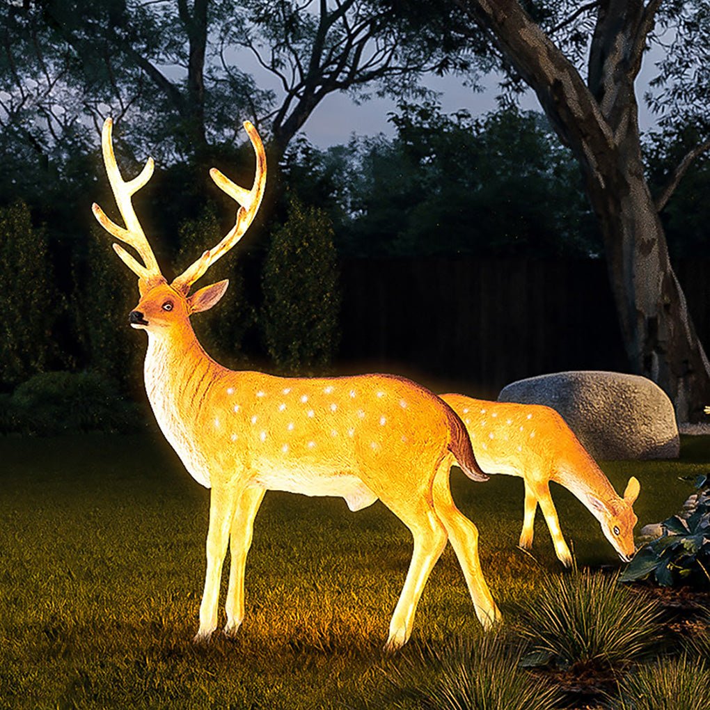 Standing Deer Garden Light, Resin Sculpture Landscape Light