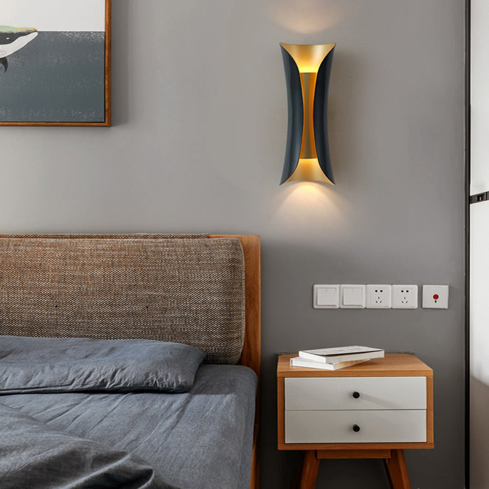 Hourglass Up and Down Sconce, Stainless Steel Wall Light