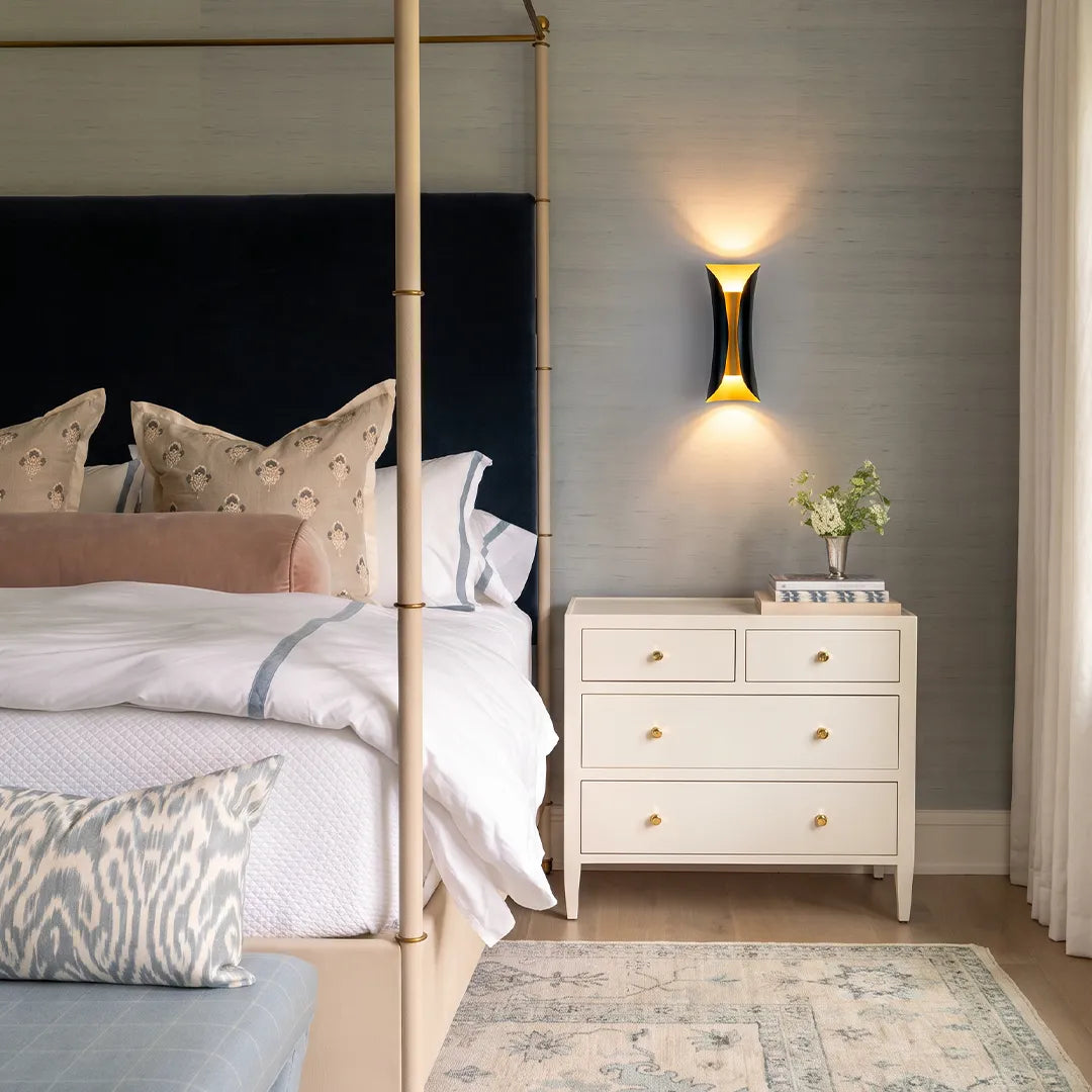 Hourglass Up and Down Sconce, Stainless Steel Wall Light