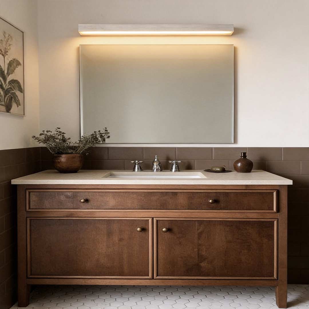 Brushed Bar Vanity Light, Aluminum LED Mirror Downlight
