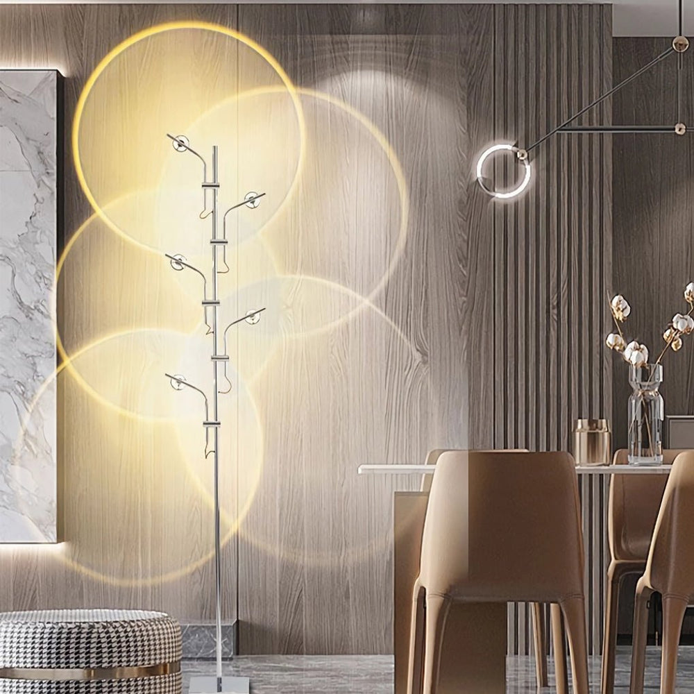 Multi Angle Task Floor Lamp, Chrome Industrial Reading Light, view 4