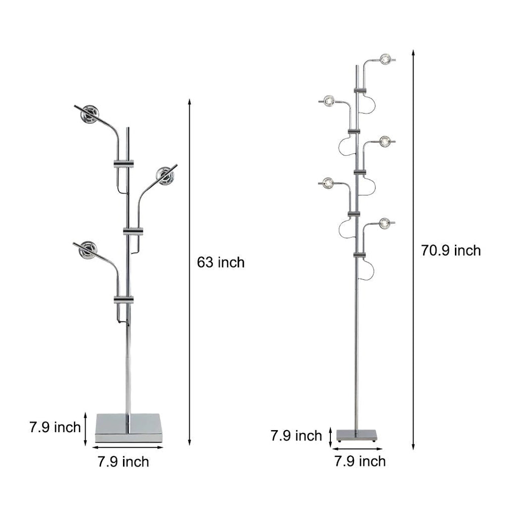 Multi Angle Task Floor Lamp, Chrome Industrial Reading Light, view 7