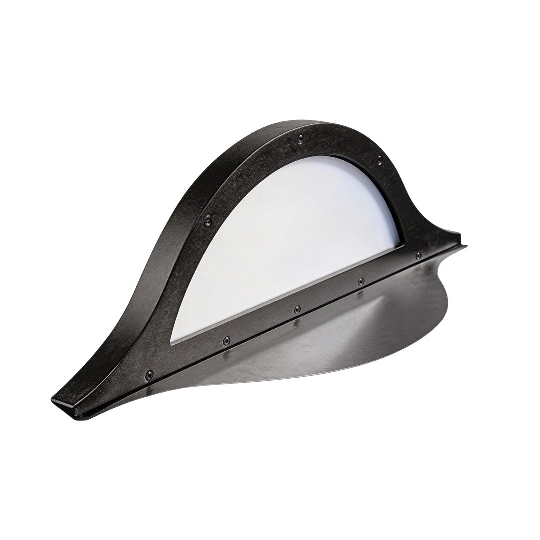 Arched Lawn Edge Light, Black Stainless Steel Landscape Light