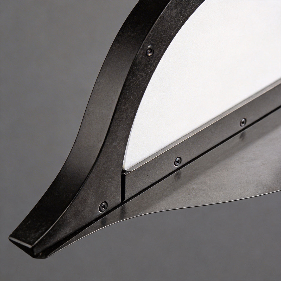 Arched Lawn Edge Light, Black Stainless Steel Landscape Light